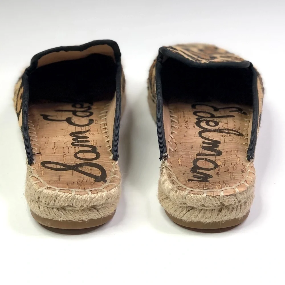 Sam Edelman Kerry calf hair mule espadrilles leopard print 8.5